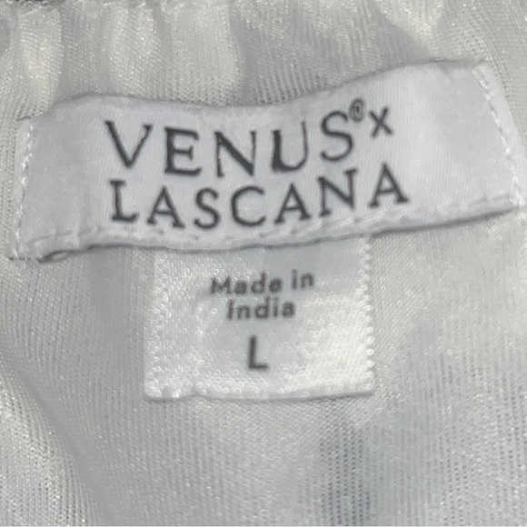 Venus x Lascana White & Black Striped Midi Sundress Size L Bow Adjustable Straps - Picture 7 of 9